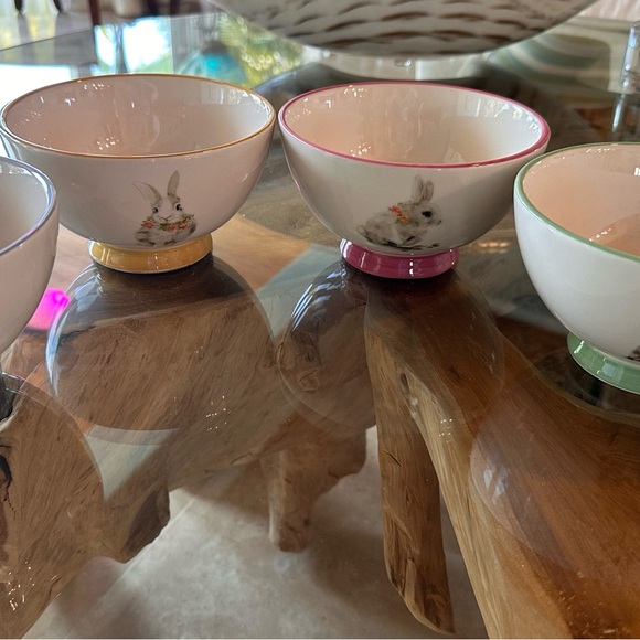 Pier 1 Easter 🐣 4 coffee mugs and matching 4 bowls - Picture 9 of 16